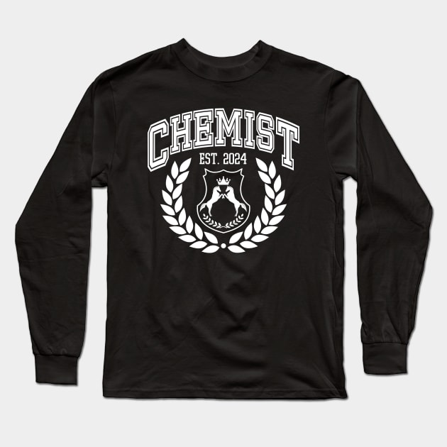 Chemistry Graduation College | Chemist 2024 Grad Long Sleeve T-Shirt by WaBastian